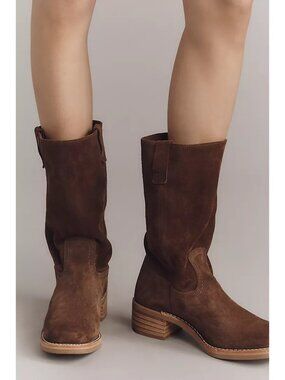 Frye Campus Riding Boots Chocolate Brownie Brown Suede Country Festival Womens 6